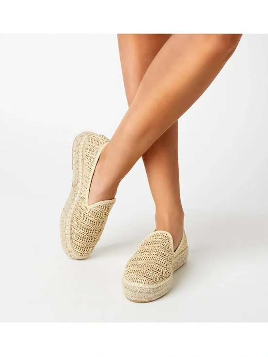La CANADIENNE Natural Woven Espadrille Slip-Ons