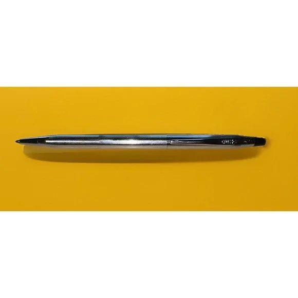 Cross Classic Century Chrome Silver PVD Micro-knurl Ballpoint Pen Vtg USA READ