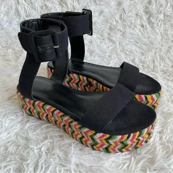 House of Harlow 1960 x REVOLVE Black Aiden Espadrille Sandals Size 6