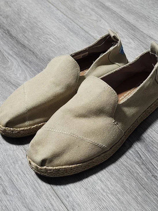 Toms Alpargata Rope Espadrilles Beige Slip On Flats Womens Size 6.5
