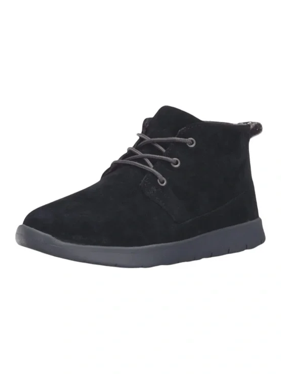 Ugg Kids Canoe Suede Chukka Boots Black Boys Size 4 US Big Kid Shoes Lace Up
