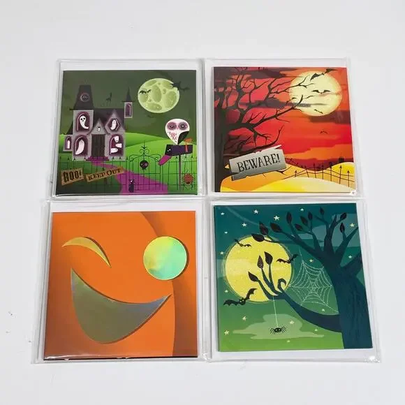 Treasures Halloween Pop-Up Greeting Card Set of 4