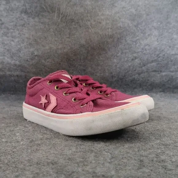 Converse Shoes Kids 12 Sneakers Casual Active Lace Up Pink Low School Walking