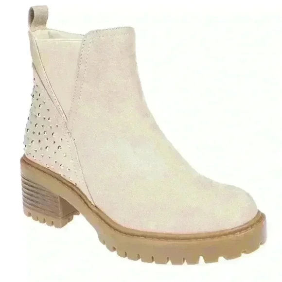 Vince Camuto Girls Chelsea Casual Ankle Boots with Rhinestones and Flat …