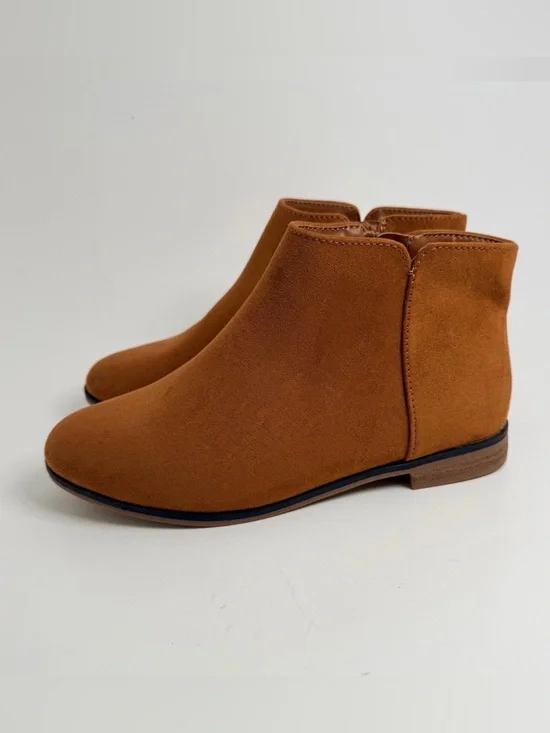 Cat & Jack Toddler Girls Cognac Suede Ankle Boots