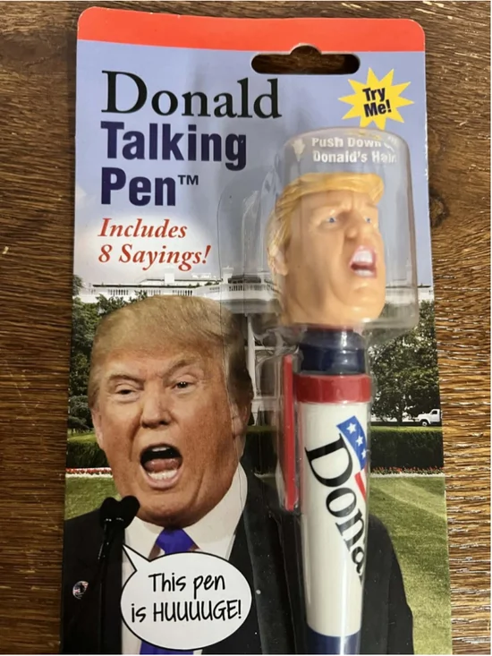 Donald Trump Talking Pen 8 Sayings New Sealed Political Gag Gift Collectible