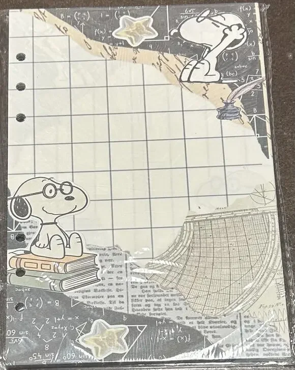 Snoopy Size A5 Refill Paper (50 Sheets)