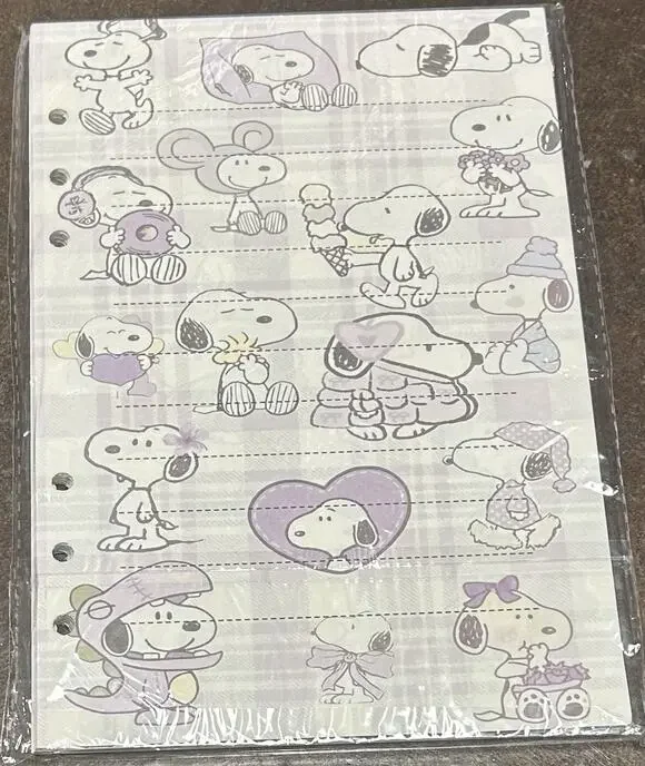 Snoopy Size A5 Refill Paper (50 Sheets)