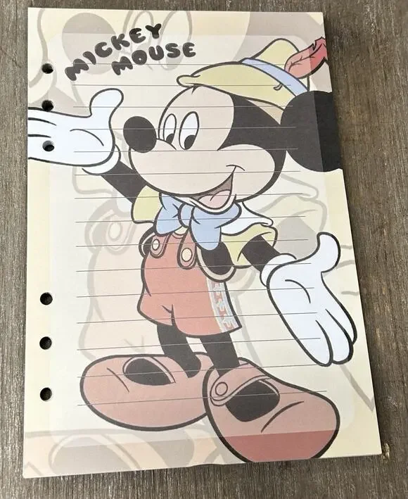 Mickey Mouse Size A5 Refill Paper (50 Sheets)