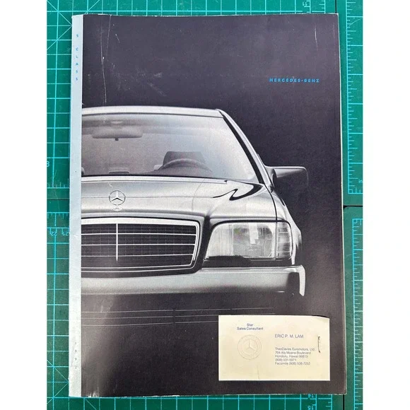 Vintage 1992 Mercedes-Benz S-Class W140 Sales Brochure 600 SEL 500 SEL Catalog