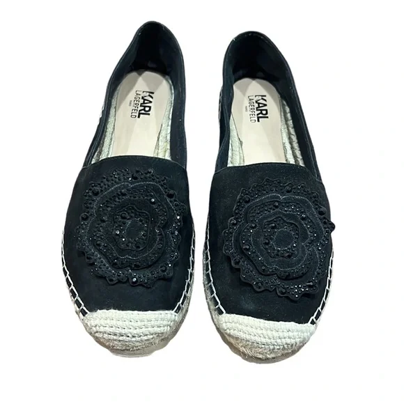 Karl Lagerfeld Abby Flower Espadrilles Size 9.5