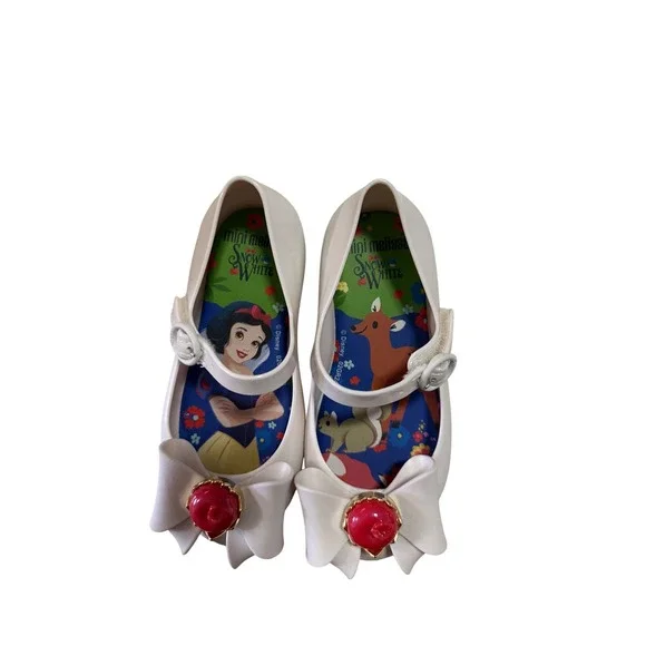 999. Mini Melissa Girls' Snow White Shoes White  Casual Character Shoes Scented