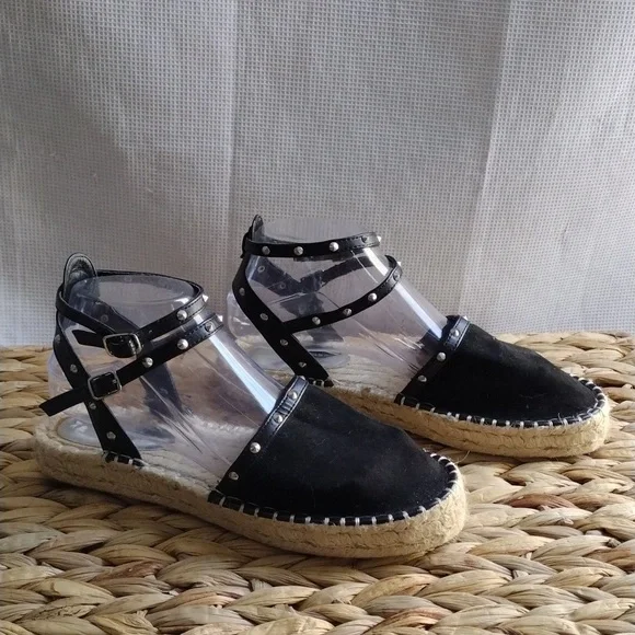 Asos studded black suede espadrilles 6