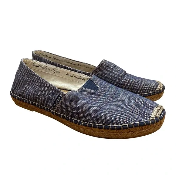 VISCATA Barcelona Canvas Espadrilles Sz 38 Handmade‎ Stripe Multicolor Comfort