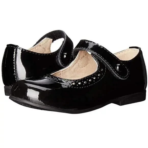 Footmates Emma Mary Janes Navy Patent Leather Dress Shoes - Size 13.5