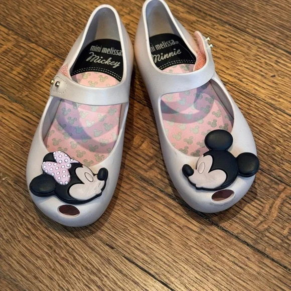 Mini Melissa Minnie and Mickey pink shoes toddler size 10