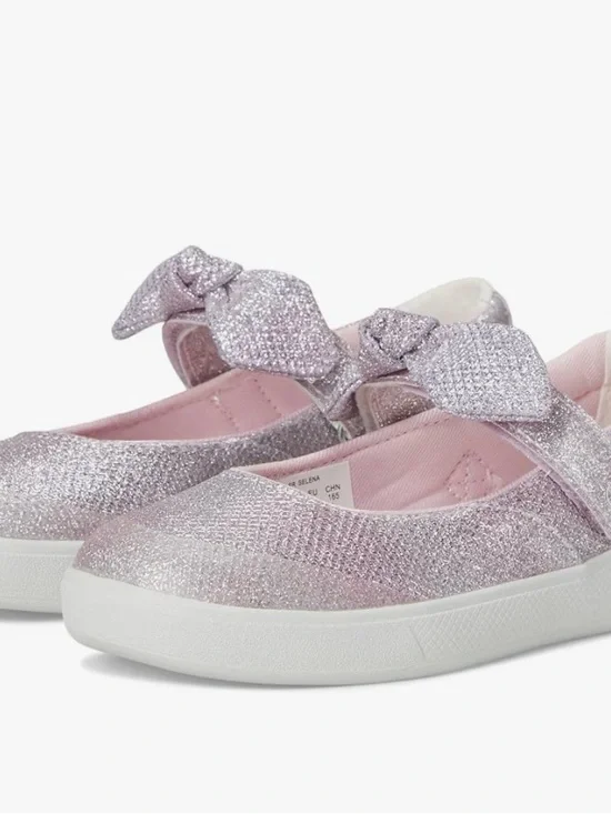 Stride Rite Glitter Bow Mary Jane Shoes - Light Pink
