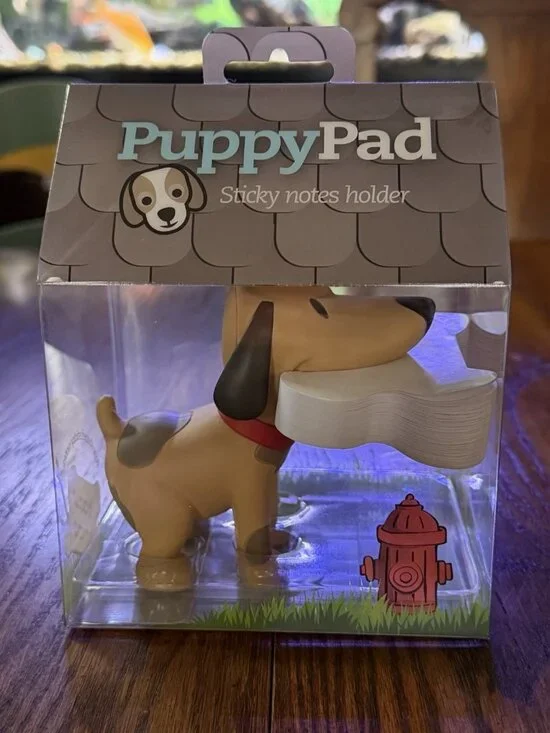 Tan Dog Sticky Notes Holder by