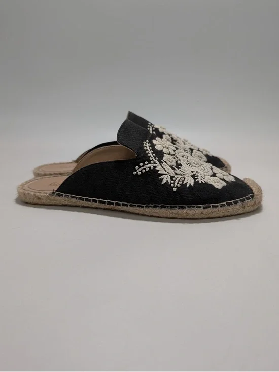 Boden Floral Embroidered Espadrille Mules
