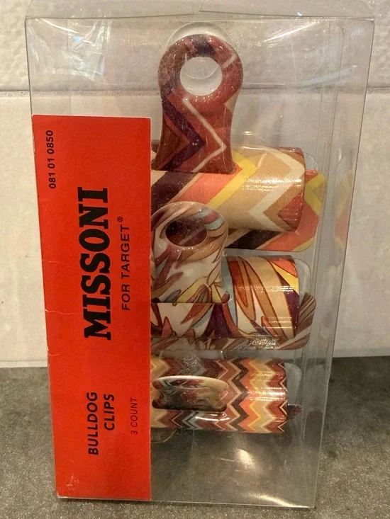 Missoni for Target Brown & Multi Bulldog Clips - 3 Count
