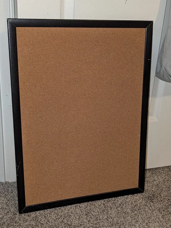 Black Frame Cork Bulletin Board