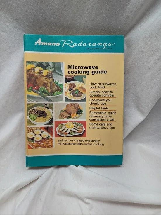 Original Hardcover AMANA RADARANGE Microwave Oven Cooking Guide 1968