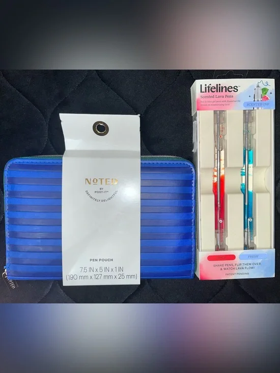 Scented Lava Pens & Pen Pouch Bundle