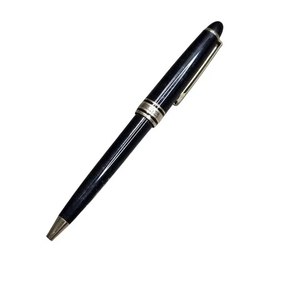 Vintage The Derby Logo Black Resin Gold Trim Twist Ballpoint Pen Executive