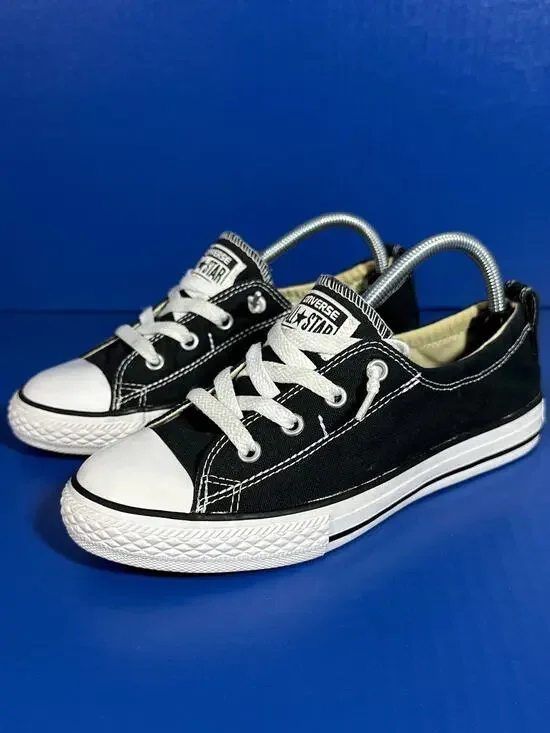 Converse Chuck Taylor All Star Junior Shoreline Black Canvas Slip On Sneakers 4