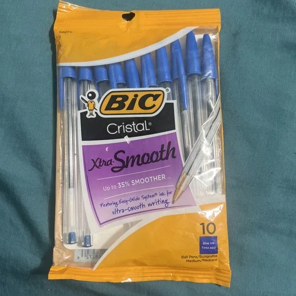 2015 BiC Cristal Xtra Smooth Ball Pen, Medium, Blue 68272,‎ 10 Ct