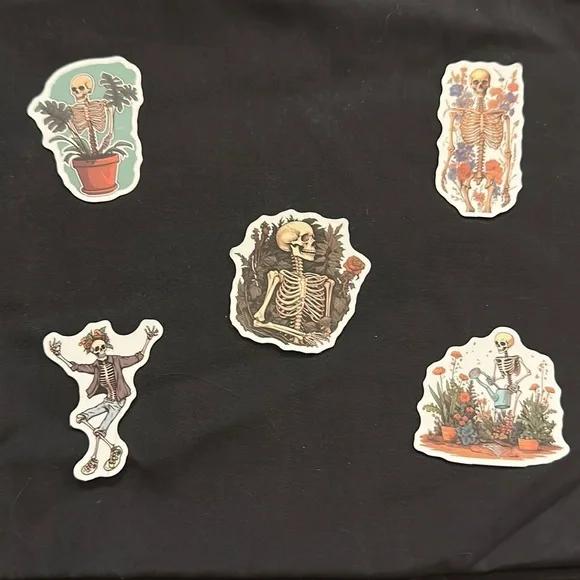Floral skull stickers/decals