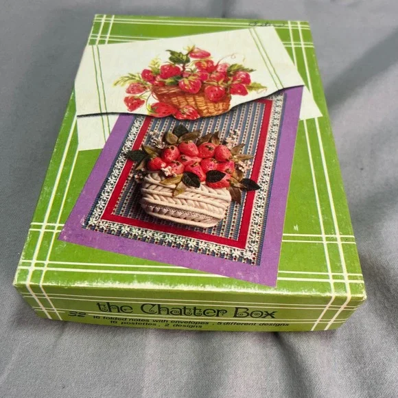 Vintage Greeting Card Lot The Chatter Box‎ Stationery Note Cards Envelopes Seals
