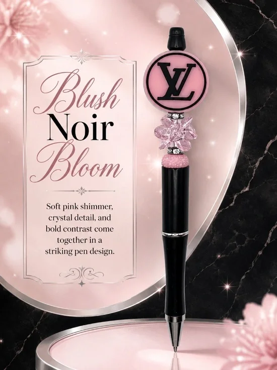Blush Noir Crystal Pen