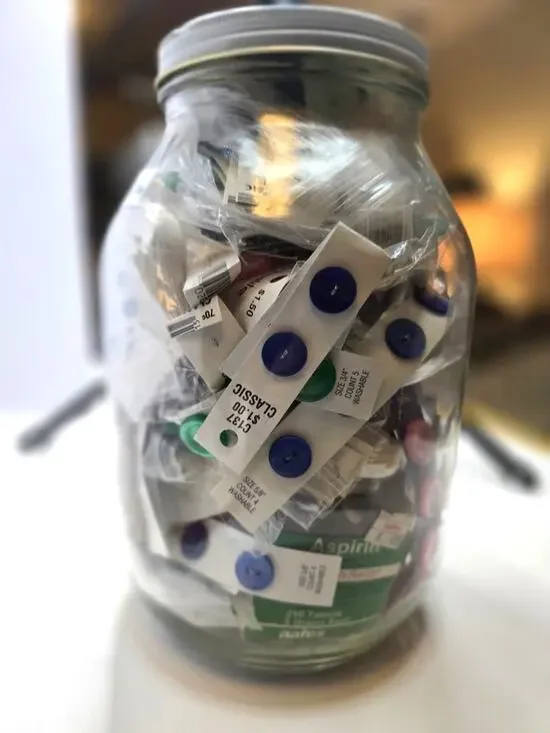 Lot of 5 Lbs Old Buttons Of All Different Materials And Styles-1 Galllon Jar