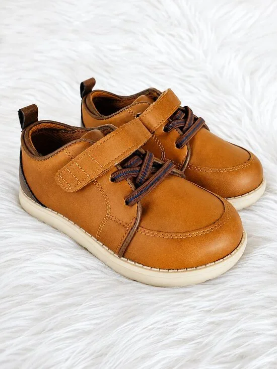 Dream Paris Boy's Cognac Comfortable Casual Dress Shoes SZ 8