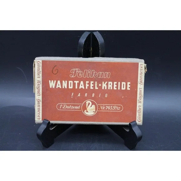 Vintage Pelikan Wandtafel Kreide Colored Blackboard Chalk Germany Box 745 P/12