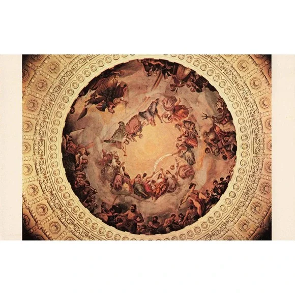 Vintage Postcard Apotheosis of Washington US Capitol Dome Fresco Brumidi D.C.