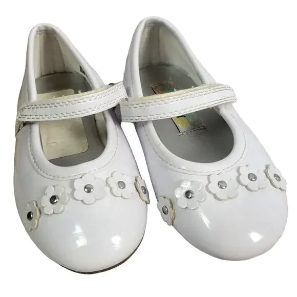 Rachel Shoes Toddler Girl's‎ White Dress Shoes Size 7M