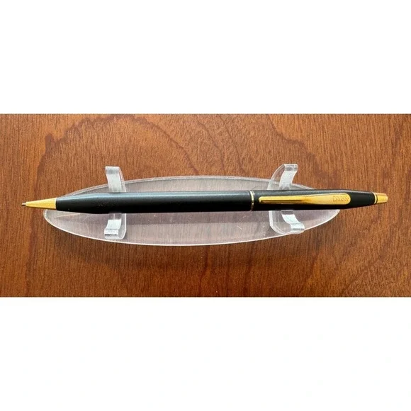 Vintage Cross Classic Century Mechanical Pencil Matte Black with 23K Gold Trim