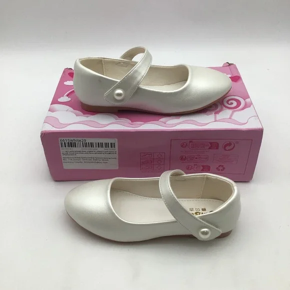 SaiBeiji Girls White Mary Jane Shoes Flower Girl Wedding Size EU 29 US‎ 11.5 NEW
