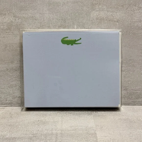Boatman Gellar Preppy Alligator 12 Notecard‎ Envelope Stationary Letter Set BLUE