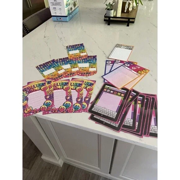 Assortment of 45 sheets of camp stationary