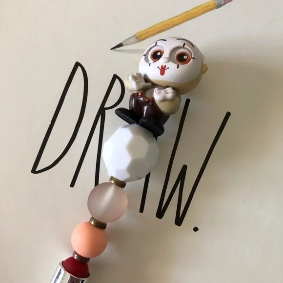 Disney Doorables: Tangled: Ulf handmade beaded pen
