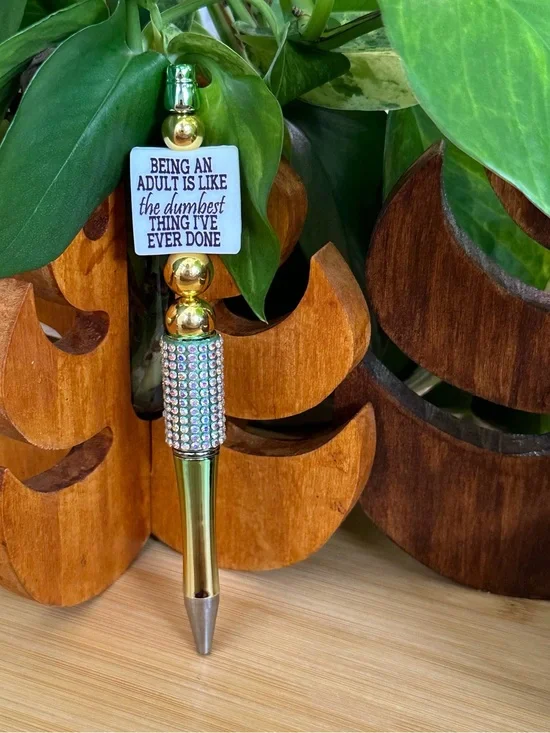 ✨ Handmade Beaded Pen   Silicone Pen |‎ Stylish Everyday Writing + Refill✨