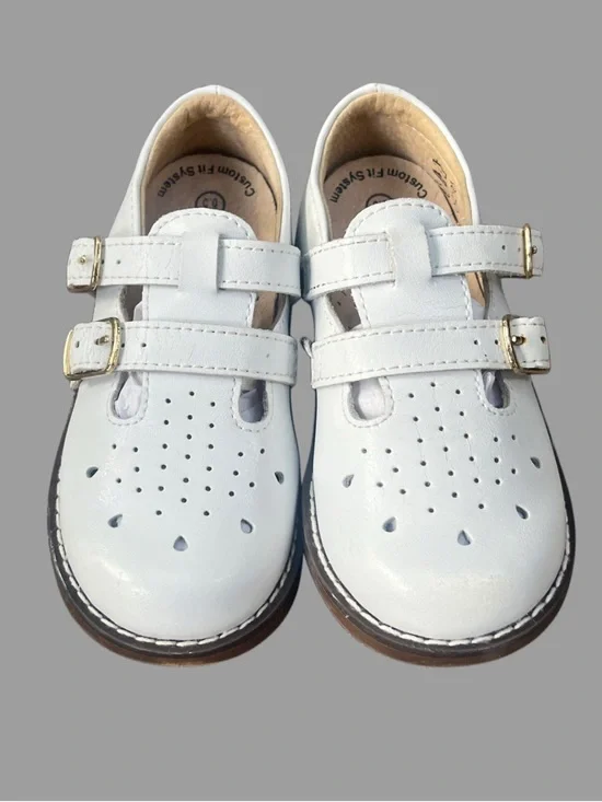 Footmates Infant White Leather Mary Janes Sz 6.5
