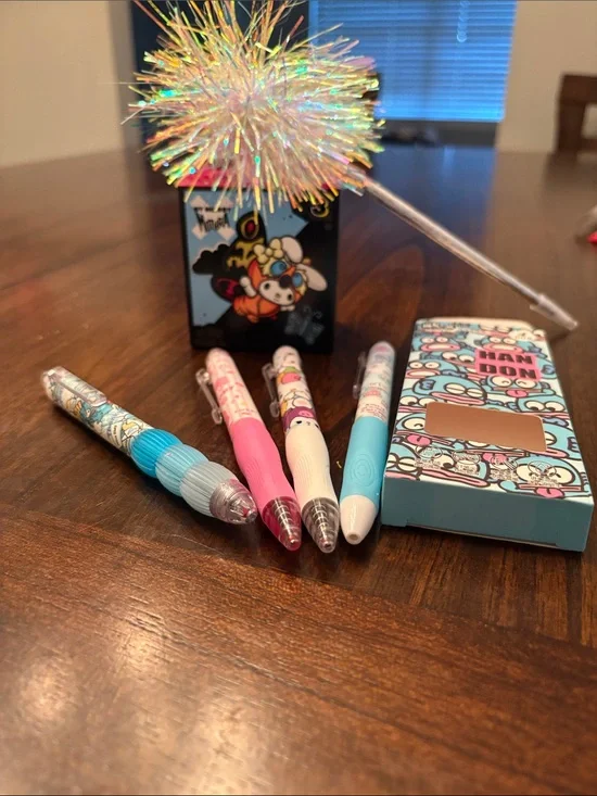 NIB My Melody (hello kitty x godzilla collab) + assorted Sanrio pens