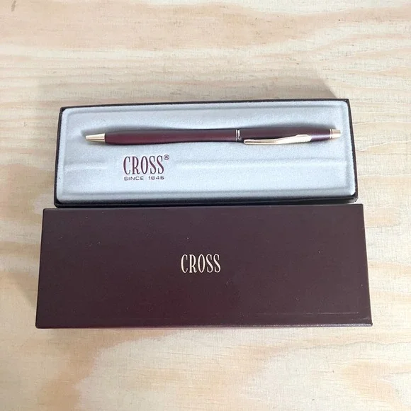 Cross Century Matte Burgundy & Gold Pen 2202 w/ Box