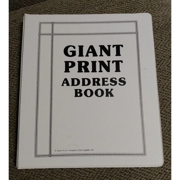 The Giant Print Address Book New, Not Used Vision Impaired Seniors Elderly Help