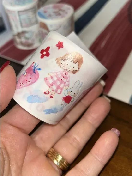 Zzoton Molinta Cute Pink Girl & Bunny Decorative washi Tape NeW