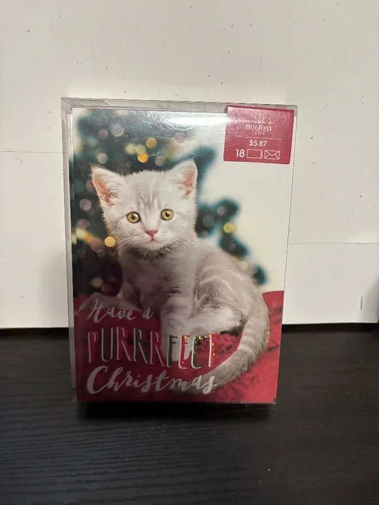 Cat Christmas cards ( unopened box).